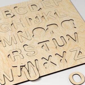 Intra απο ξύλο plywood 3mm-4mm πάχος Alphabet Puzzle Kids - κοπής με λέιζερ Δίασταση 30x20 cm INTRAFABR-27553589