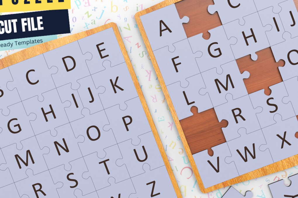 Intra απο ξύλο plywood 3mm-4mm πάχος Alphabet Puzzle, Alphabet, Δίασταση 20x20 cm INTRAFABR-94037093 - Image 1