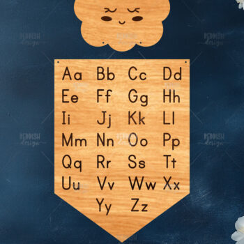 Intra απο ξύλο plywood 3mm-4mm πάχος Ξύλινη αλφαβητάρι Δίασταση 15x15 cm INTRAFABR-120626927 - Image 1