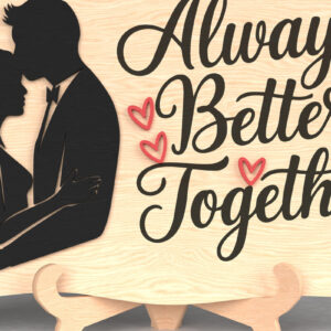 Intra απο ξύλο plywood 3mm-4mm πάχος Always Better Together Plaque Δίασταση 8x8 cm INTRAFABR-110819696