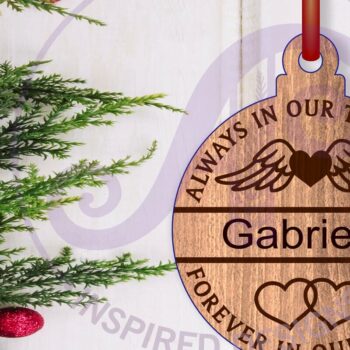 Intra απο ξύλο plywood 3mm-4mm πάχος Στολίδι Πάντα στις Σκέψεις μας Δίασταση 4x4 cm INTRAFABR-124358801 - Image 1