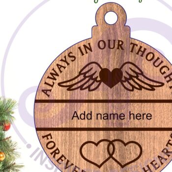 Intra απο ξύλο plywood 3mm-4mm πάχος Στολίδι Πάντα στις Σκέψεις μας Δίασταση 4x4 cm INTRAFABR-124358801 - Image 2