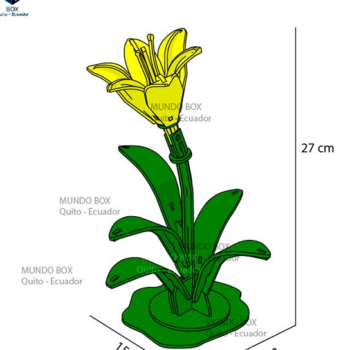 Intra απο ξύλο plywood 3mm-4mm πάχος λουλουδιών Αμαρυλλίς. Δίασταση 30x20 cm INTRAFABR-121530040 - Image 1