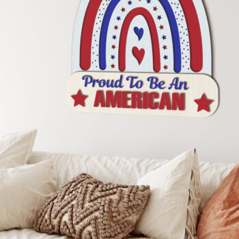 Intra απο ξύλο plywood 3mm-4mm πάχος Ημέρα ανεξαρτησίας του αρχείου αποκοπής με λέιζερ της Αμερικής Δίασταση 15x15 cm INTRAFABR-66201778 - Image 4