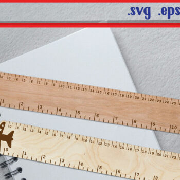 Intra απο ξύλο plywood 3mm-4mm πάχος America Ruler - Plan Ruler Δίασταση 30x30 cm INTRAFABR-121323407 - Image 1