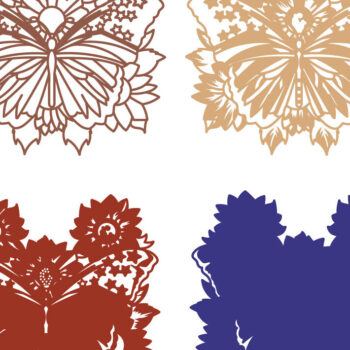 Intra απο ξύλο plywood 3mm-4mm πάχος American Flag Butterfly Multilayer Δίασταση 30x20 cm INTRAFABR-80682445 - Image 2