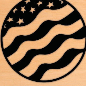 Intra απο ξύλο plywood 3mm-4mm πάχος κοπής με λέιζερ τέχνης τοίχου αμερικανικής σημαίας Δίασταση 40x40 cm INTRAFABR-69862687