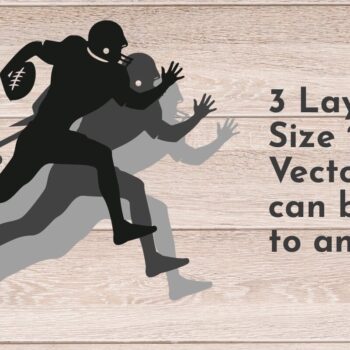 Intra απο ξύλο plywood 3mm-4mm πάχος Αμερικανικό ποδόσφαιρο 3D Layered , Sport Δίασταση 30x20 cm INTRAFABR-60230201 - Image 2