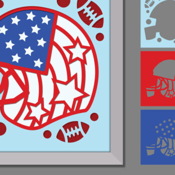 Intra απο ξύλο plywood 3mm-4mm πάχος Αμερικάνικο ποδόσφαιρο τρισδιάστατη κοπή χαρτιού Δίασταση 15x15 cm INTRAFABR-70033505 - Image 1