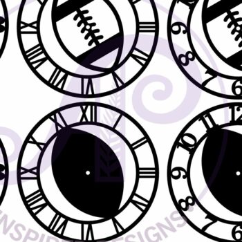 Intra απο ξύλο plywood 3mm-4mm πάχος Πρότυπο ρολογιού τοίχου αμερικανικού ποδοσφαίρου μπάλα Δίασταση 8x8 cm INTRAFABR-93038337 - Image 5