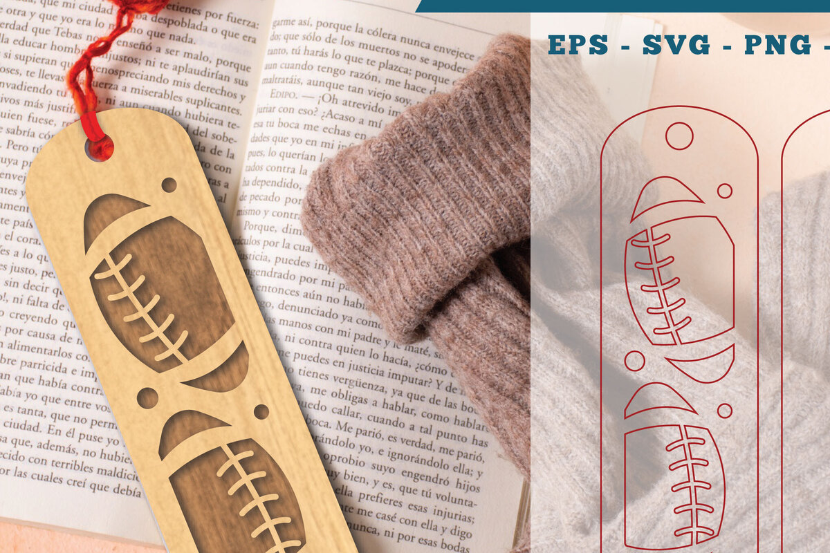 Intra απο ξύλο plywood 3mm-4mm πάχος Σελιδοδείκτες κοπής με λέιζερ αμερικανικού ποδοσφαίρου Δίασταση 15x15 cm INTRAFABR-112989667