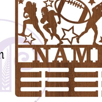 Intra απο ξύλο plywood 3mm-4mm πάχος Όνομα κατόχου ανδρικού μεταλλίου αμερικανικού ποδοσφαίρου Δίασταση 34x34 cm INTRAFABR-86622460 - Image 4