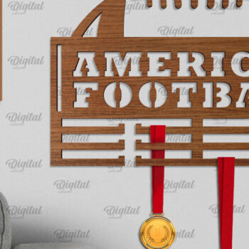Intra απο ξύλο plywood 3mm-4mm πάχος Οθόνη αμερικανικού ποδοσφαίρου μετάλλιο  Δίασταση 30x20 cm INTRAFABR-96281489 - Image 1