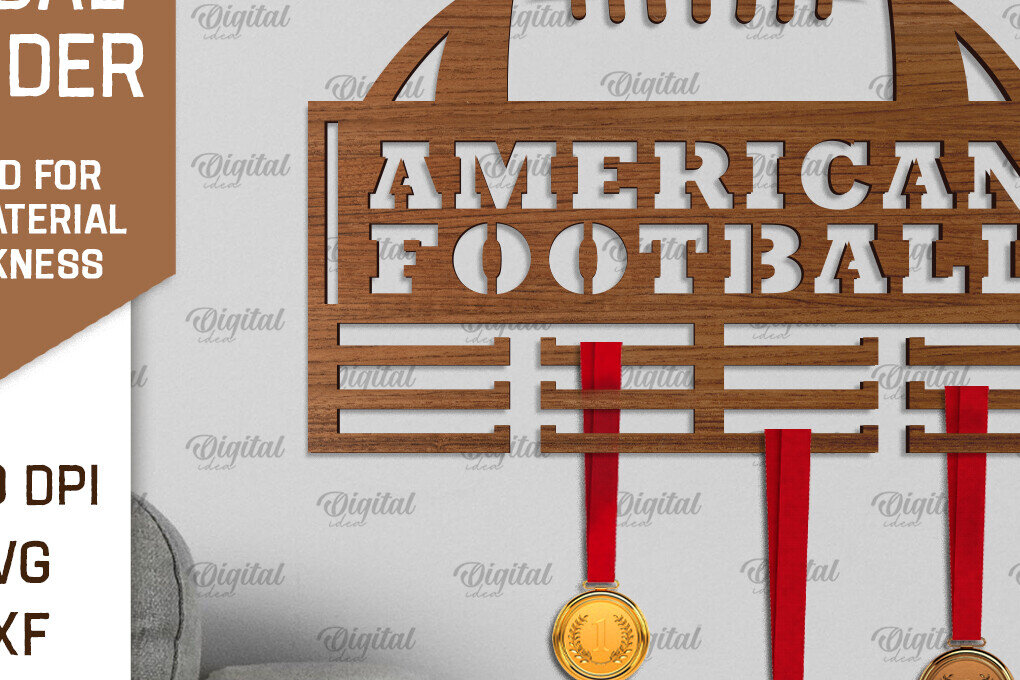 Intra απο ξύλο plywood 3mm-4mm πάχος Οθόνη αμερικανικού ποδοσφαίρου μετάλλιο  Δίασταση 30x20 cm INTRAFABR-96281489