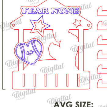 Intra απο ξύλο plywood 3mm-4mm πάχος Κάτοχος μεταλλίου αμερικανικού ποδοσφαίρου  Δίασταση 30x20 cm INTRAFABR-119316920 - Image 2