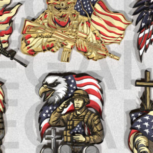 Intra απο ξύλο plywood 3mm-4mm πάχος American Heroes Eagle 4 Ιουλίου Δίασταση 25x25 cm INTRAFABR-123357323