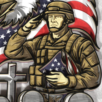 Intra απο ξύλο plywood 3mm-4mm πάχος American Heroes Eagle 4 Ιουλίου Δίασταση 25x25 cm INTRAFABR-123357323 - Image 2