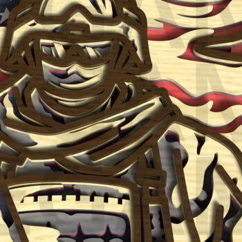 Intra απο ξύλο plywood 3mm-4mm πάχος με στρώματα American Soldier Δίασταση 30x20 cm INTRAFABR-122357501 - Image 3