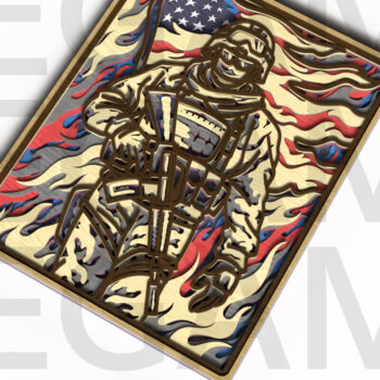 Intra απο ξύλο plywood 3mm-4mm πάχος με στρώματα American Soldier Δίασταση 30x20 cm INTRAFABR-122357501 - Image 5