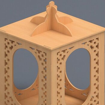 Intra απο ξύλο plywood 3mm-4mm πάχος Ampshade  κοπής αρχείων Night Light Δίασταση 30x20 cm INTRAFABR-42348955 - Image 1