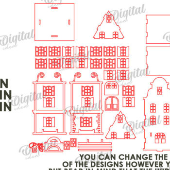 Intra απο ξύλο plywood 3mm-4mm πάχος Amsterdam House. Κηροπήγιο Δίασταση 30x20 cm INTRAFABR-114872982 - Image 2