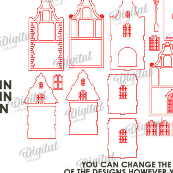 Intra απο ξύλο plywood 3mm-4mm πάχος Amsterdam House. Κηροπήγιο Δίασταση 30x20 cm INTRAFABR-114873041 - Image 2