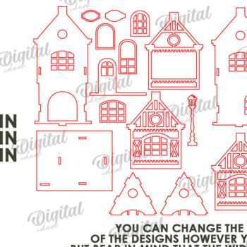 Intra απο ξύλο plywood 3mm-4mm πάχος Amsterdam House. Κηροπήγιο Δίασταση 30x20 cm INTRAFABR-114873068 - Image 2