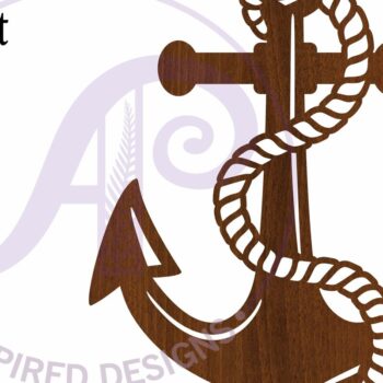 Intra απο ξύλο plywood 3mm-4mm πάχος Anchor Cut out Sign Wall Cut  Δίασταση 10x10 cm INTRAFABR-115464542 - Image 3