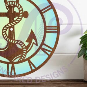 Intra απο ξύλο plywood 3mm-4mm πάχος Anchor Wall Clock  Cut , Δίασταση 8x8 cm INTRAFABR-99366734