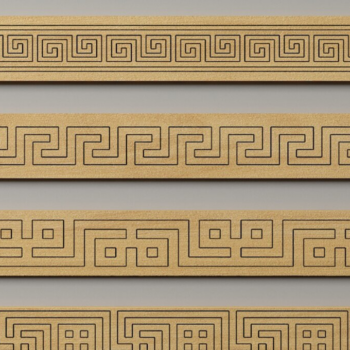 Intra απο ξύλο plywood 3mm-4mm πάχος Αρχαία Ελληνικά Σχέδια Συνόρων 037 Δίασταση 40x40 cm INTRAFABR-117654424 - Image 1