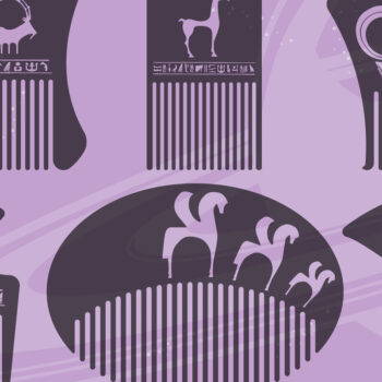 Intra απο ξύλο plywood 3mm-4mm πάχος Συλλογή αρχαίας χτένας μαλλιών Δίασταση 130x130 cm INTRAFABR-29581387 - Image 2