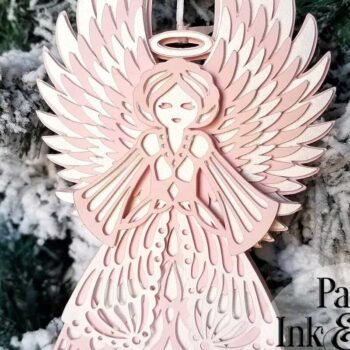 Intra απο ξύλο plywood 3mm-4mm πάχος Πρότυπο διακοσμήσεων με τρισδιάστατο χαρτί αγγέλου Δίασταση 15x15 cm INTRAFABR-17488011 - Image 1