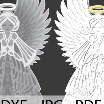 Intra απο ξύλο plywood 3mm-4mm πάχος Πρότυπο διακοσμήσεων με τρισδιάστατο χαρτί αγγέλου Δίασταση 15x15 cm INTRAFABR-17488011 - Image 2