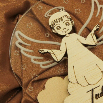 Intra απο ξύλο plywood 3mm-4mm πάχος Χριστουγεννιάτικο στολίδι για αγόρι και κορίτσι Δίασταση 3x3 cm INTRAFABR-82458400 - Image 1