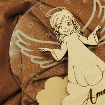 Intra απο ξύλο plywood 3mm-4mm πάχος Χριστουγεννιάτικο στολίδι για αγόρι και κορίτσι Δίασταση 3x3 cm INTRAFABR-82458400 - Image 3