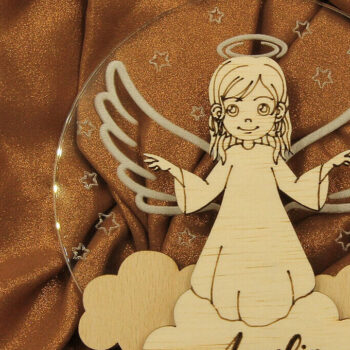 Intra απο ξύλο plywood 3mm-4mm πάχος Χριστουγεννιάτικο στολίδι για αγόρι και κορίτσι Δίασταση 3x3 cm INTRAFABR-82458400 - Image 4