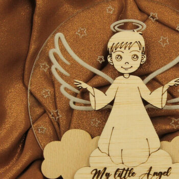 Intra απο ξύλο plywood 3mm-4mm πάχος Χριστουγεννιάτικο στολίδι για αγόρι και κορίτσι Δίασταση 3x3 cm INTRAFABR-82458400 - Image 6