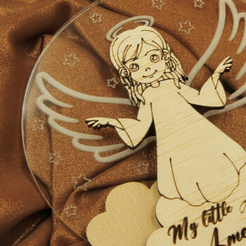 Intra απο ξύλο plywood 3mm-4mm πάχος Χριστουγεννιάτικο στολίδι για αγόρι και κορίτσι Δίασταση 3x3 cm INTRAFABR-82458400 - Image 7