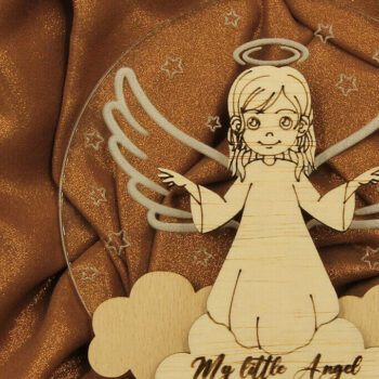 Intra απο ξύλο plywood 3mm-4mm πάχος Χριστουγεννιάτικο στολίδι για αγόρι και κορίτσι Δίασταση 3x3 cm INTRAFABR-82458400 - Image 8