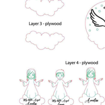 Intra απο ξύλο plywood 3mm-4mm πάχος Χριστουγεννιάτικο στολίδι για αγόρι και κορίτσι Δίασταση 3x3 cm INTRAFABR-82458400 - Image 9
