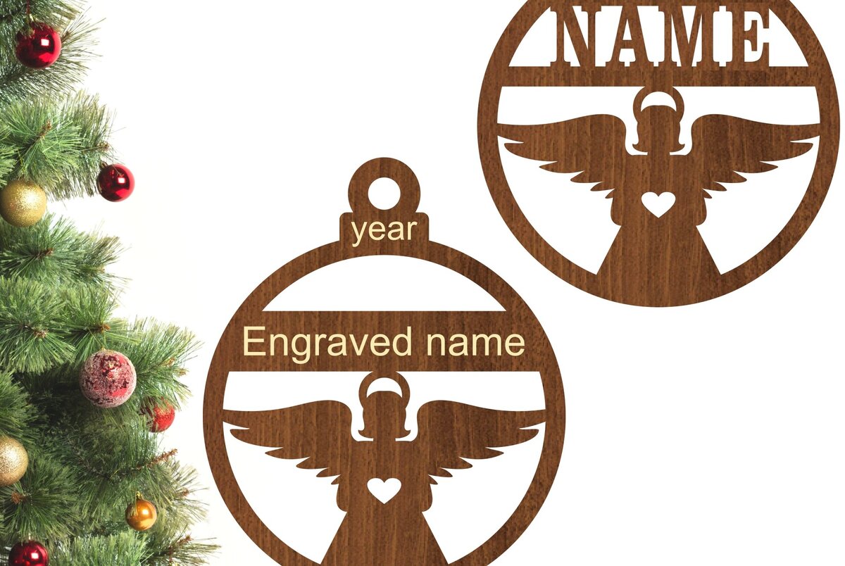 Intra απο ξύλο plywood 3mm-4mm πάχος Χριστουγεννιάτικο στολίδι Angel Δίασταση 3x3 cm INTRAFABR-77300797