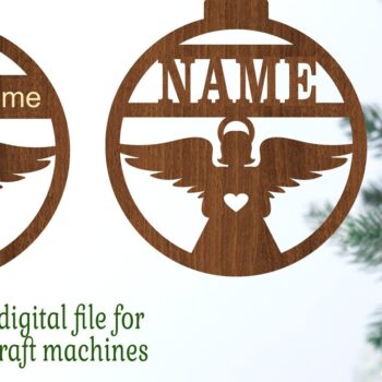 Intra απο ξύλο plywood 3mm-4mm πάχος Χριστουγεννιάτικο στολίδι Angel Δίασταση 3x3 cm INTRAFABR-77300797 - Image 2