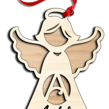 Intra απο ξύλο plywood 3mm-4mm πάχος Γράμμα αγγέλου ένα δώρο στολίδι με λέιζερ Δίασταση 8x8 cm INTRAFABR-116225914 - Image 3