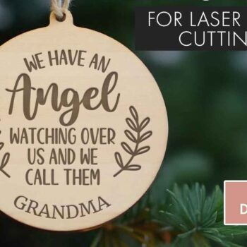 Intra απο ξύλο plywood 3mm-4mm πάχος Χριστουγεννιάτικο στολίδι αναμνηστικού αγγέλου - Δίασταση 8x8 cm INTRAFABR-110907469 - Image 1