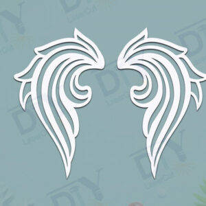 Intra απο ξύλο plywood 3mm-4mm πάχος Πρότυπο Angel Wings DIY #1 Δίασταση 40x40 cm INTRAFABR-125464524