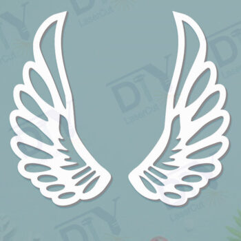 Intra απο ξύλο plywood 3mm-4mm πάχος Angel Wings Πρότυπο DIY #2 Δίασταση 40x40 cm INTRAFABR-125464958 - Image 1