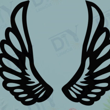 Intra απο ξύλο plywood 3mm-4mm πάχος Angel Wings Πρότυπο DIY #2 Δίασταση 40x40 cm INTRAFABR-125464958 - Image 3