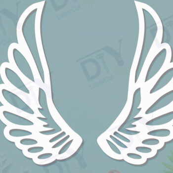 Intra απο ξύλο plywood 3mm-4mm πάχος Angel Wings Πρότυπο DIY #2 Δίασταση 40x40 cm INTRAFABR-125464958 - Image 2