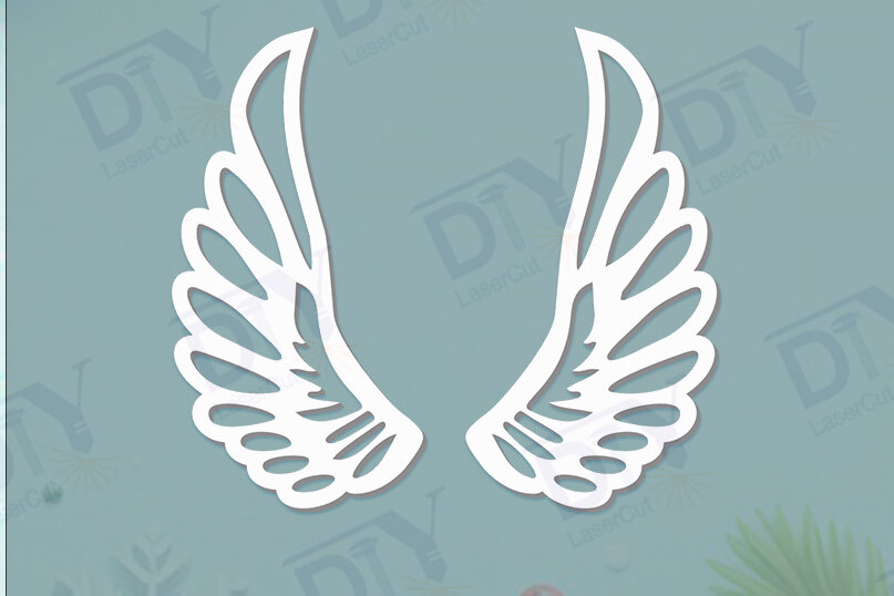 Intra απο ξύλο plywood 3mm-4mm πάχος Πρότυπο DIY Wings Angel Δίασταση 40x40 cm INTRAFABR-125424775