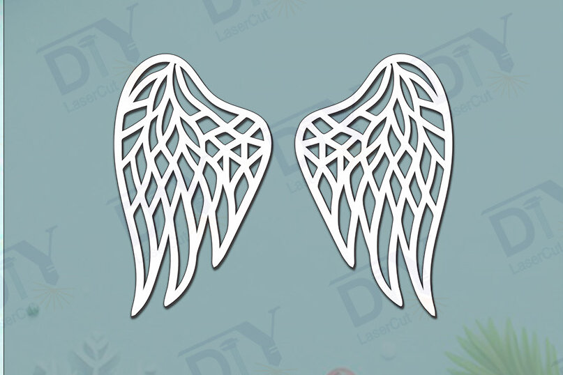 Intra απο ξύλο plywood 3mm-4mm πάχος Πρότυπο DIY Wings Angel Δίασταση 40x40 cm INTRAFABR-125429073